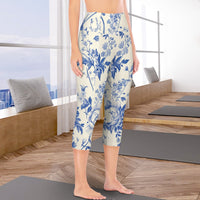 Blue Toile Legging - Crop