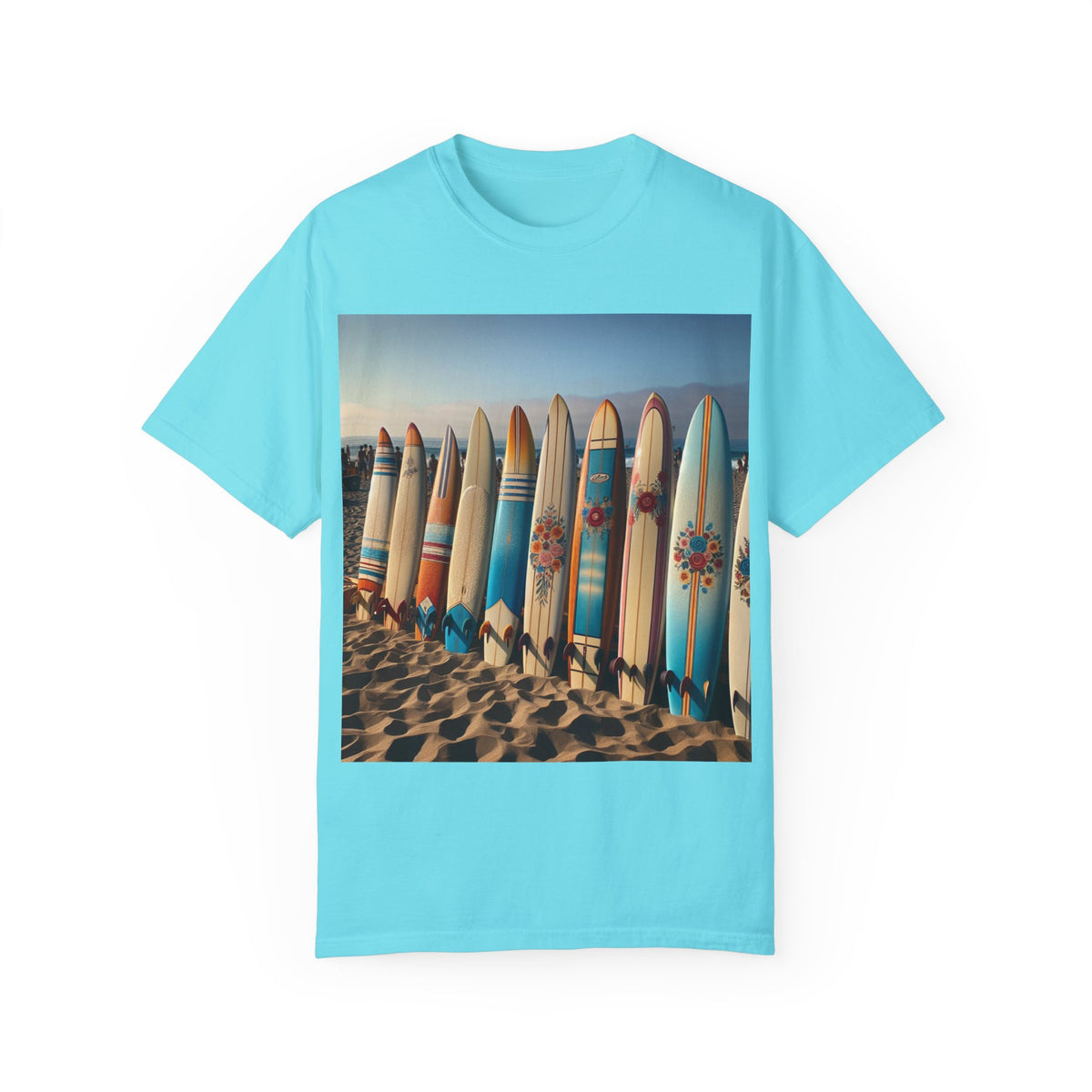 Surf-Inspired Unisex Garment-Dyed T-Shirt - Vintage Beach Vibe