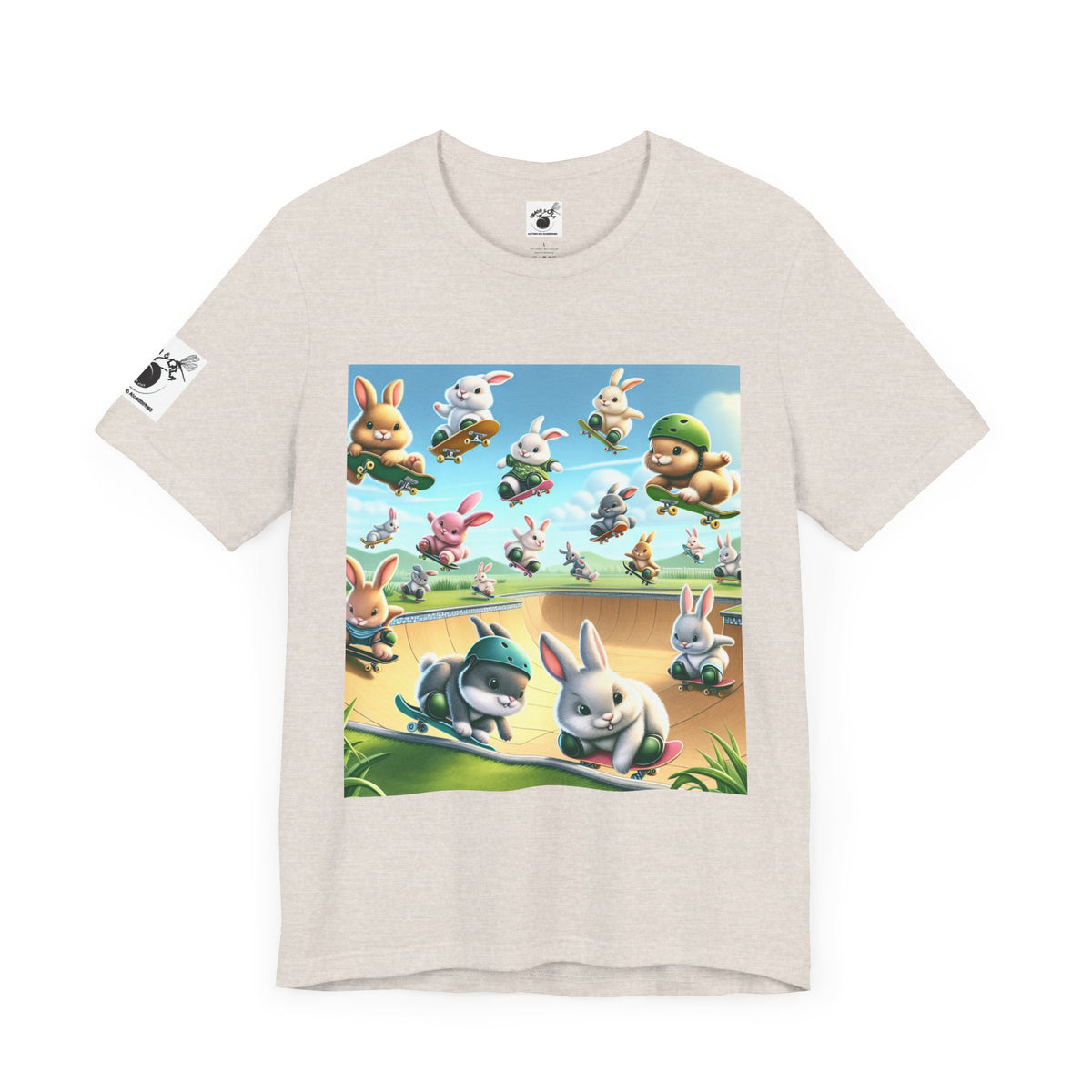 Playful Bunny Adventure Unisex Tee - Fun Rabbit Design for Kids & Adults