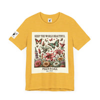 P&L Keep the World Beautiful Floral Tee - Unisex Short Sleeve T-Shirt