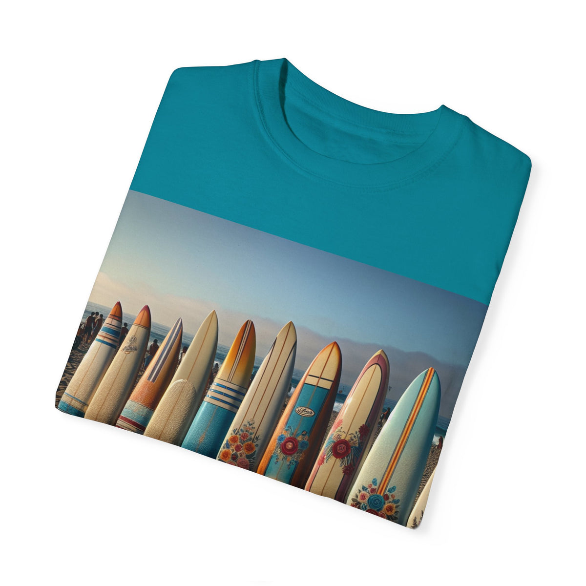 Surf-Inspired Unisex Garment-Dyed T-Shirt - Vintage Beach Vibe