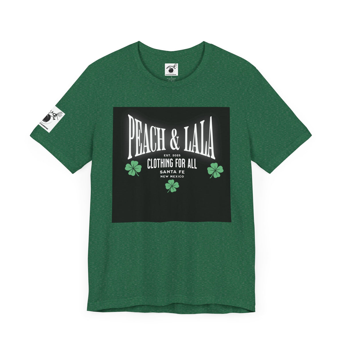 P&L Unisex Jersey Short Sleeve Tee - St. Patrick's Day Clover Design