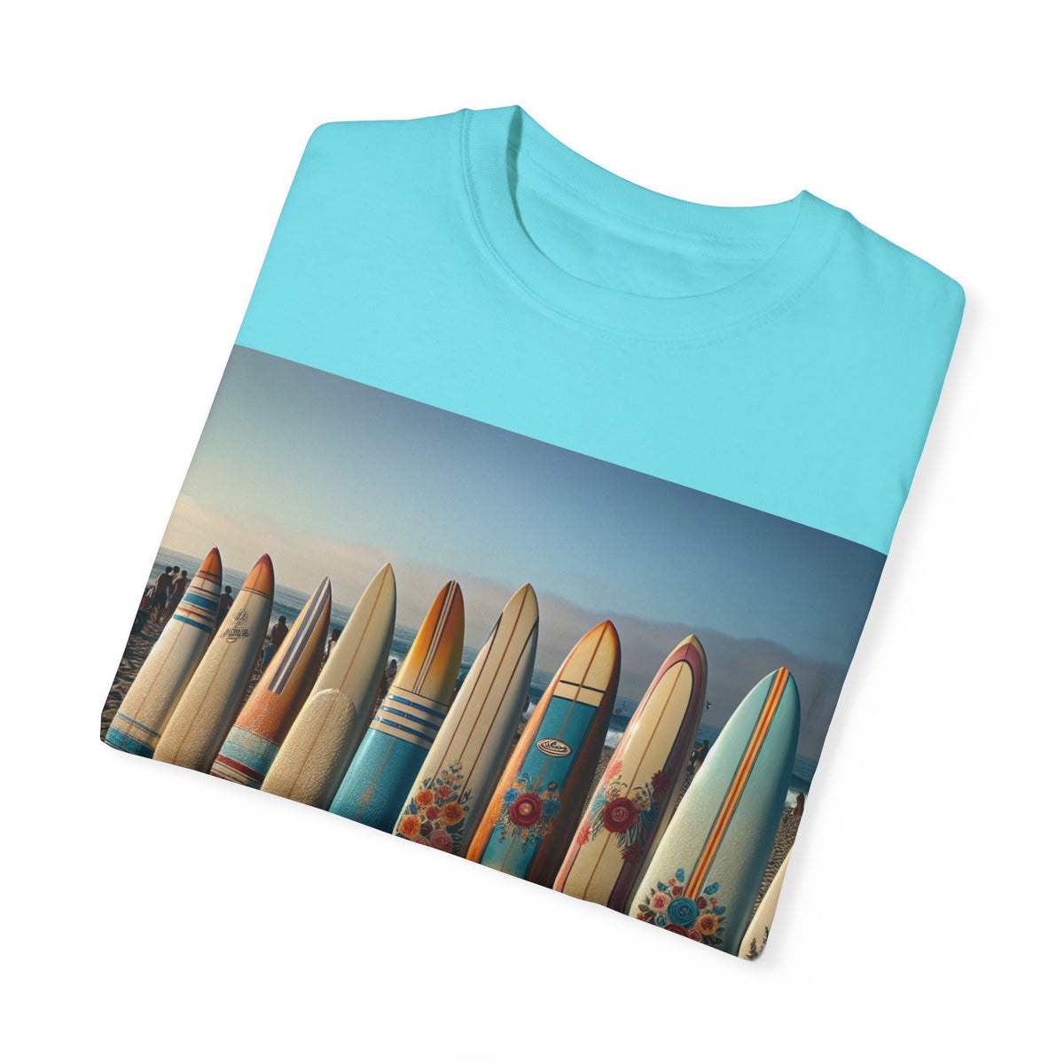 Surf-Inspired Unisex Garment-Dyed T-Shirt - Vintage Beach Vibe