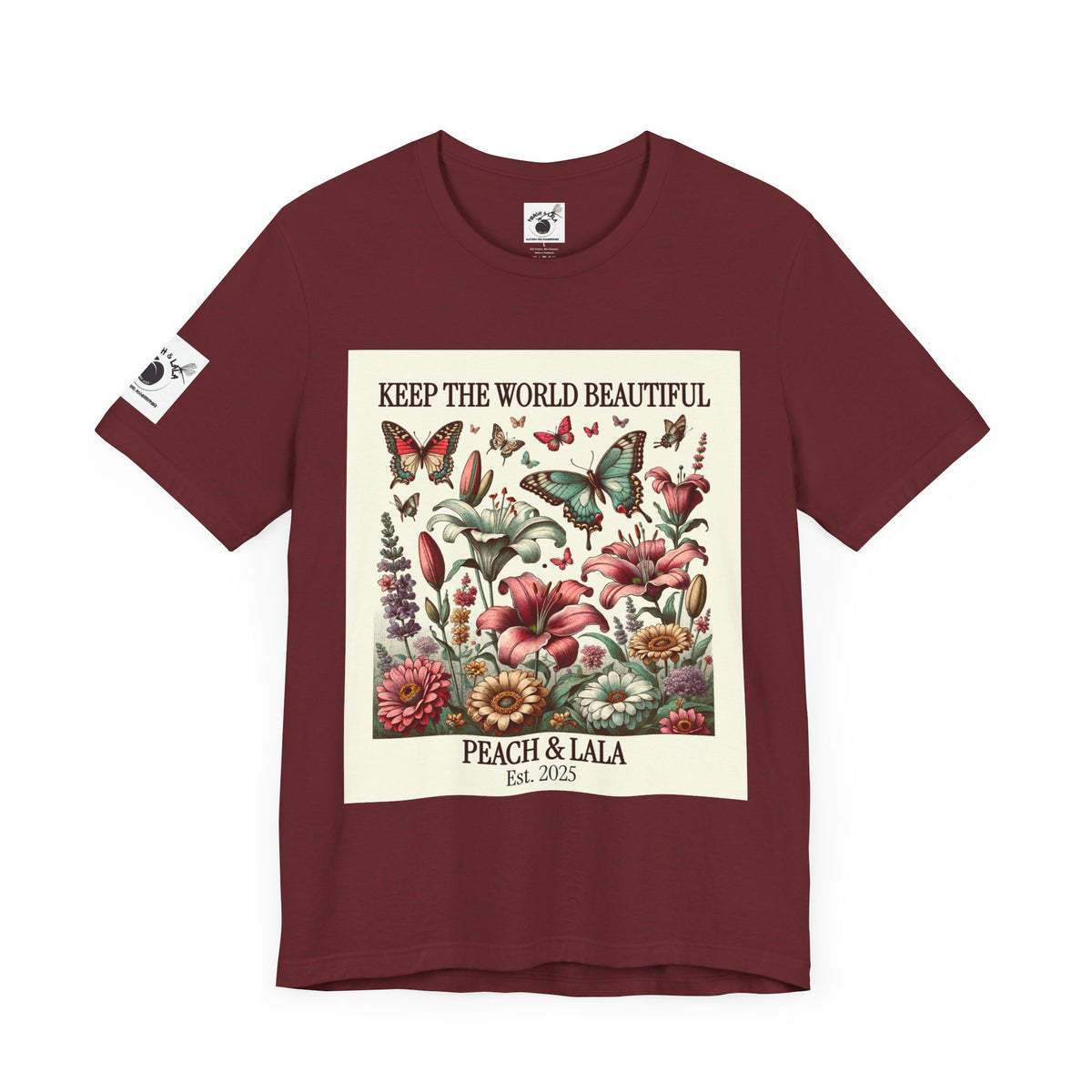 P&L Keep the World Beautiful Floral Tee - Unisex Short Sleeve T-Shirt