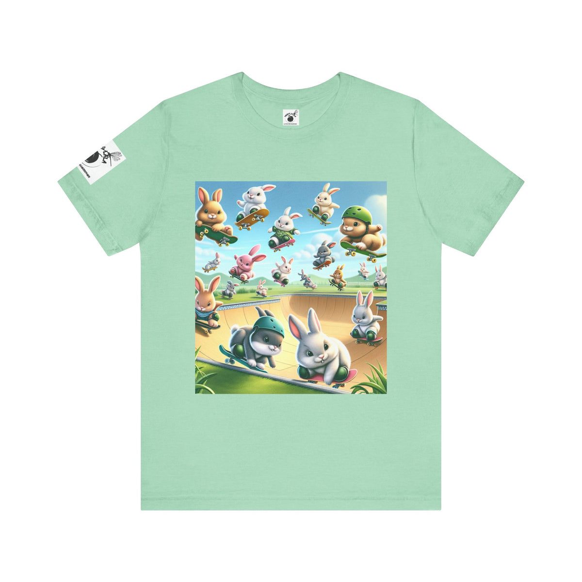 Playful Bunny Adventure Unisex Tee - Fun Rabbit Design for Kids & Adults