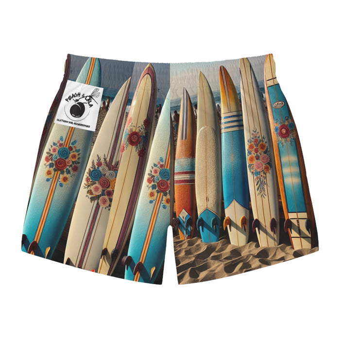 Vintage Surfboard Swim Trunks - Perfect for Beach Days & Summer Fun