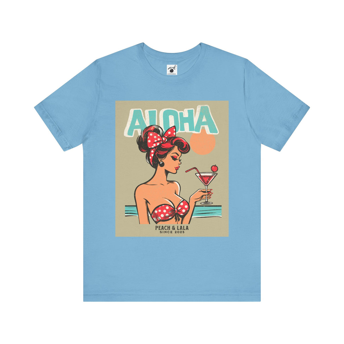 P&L Aloha Martini Graphic Tee - Vintage Beach Vibes for Summer Fun