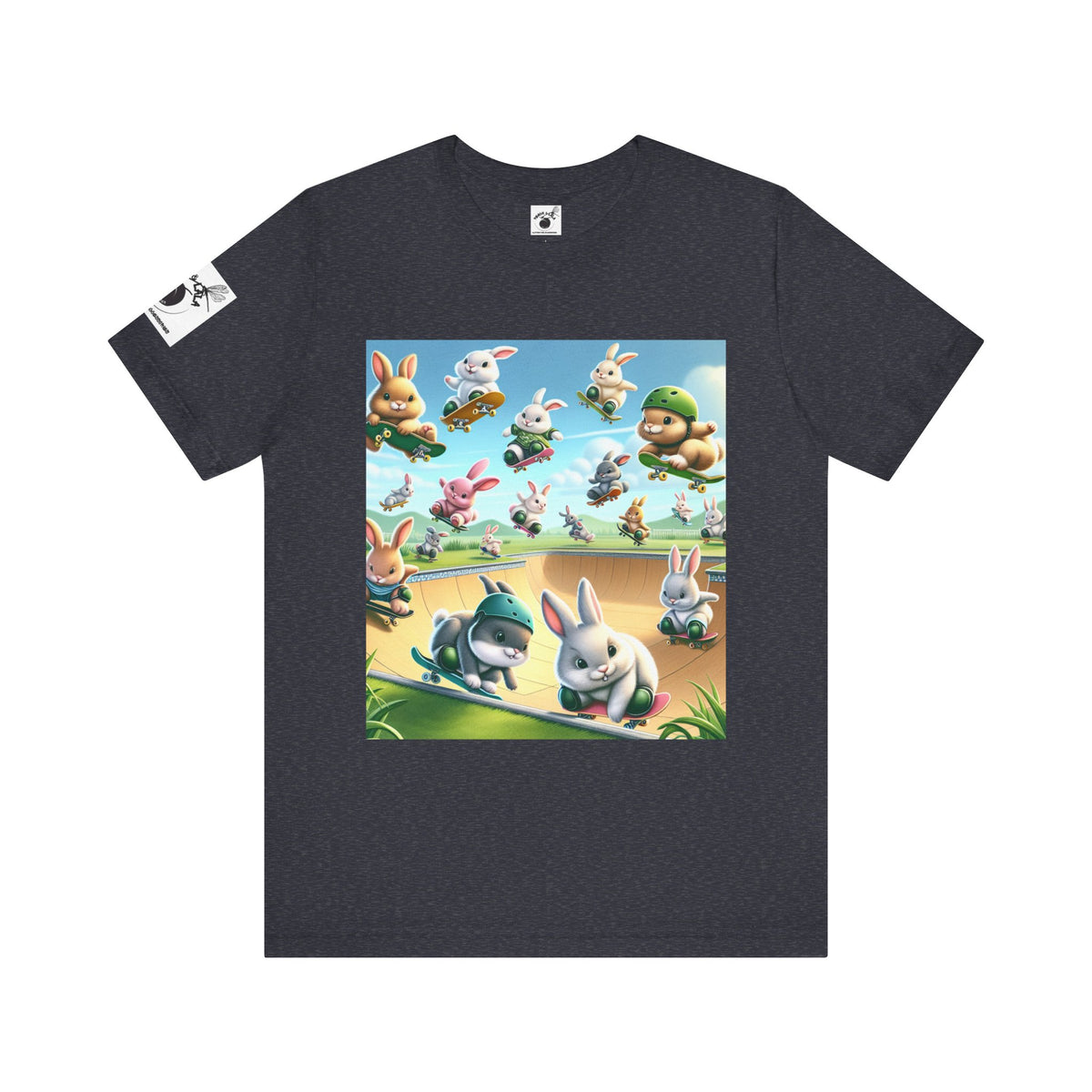 Playful Bunny Adventure Unisex Tee - Fun Rabbit Design for Kids & Adults