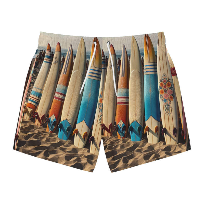 Vintage Surfboard Swim Trunks - Perfect for Beach Days & Summer Fun