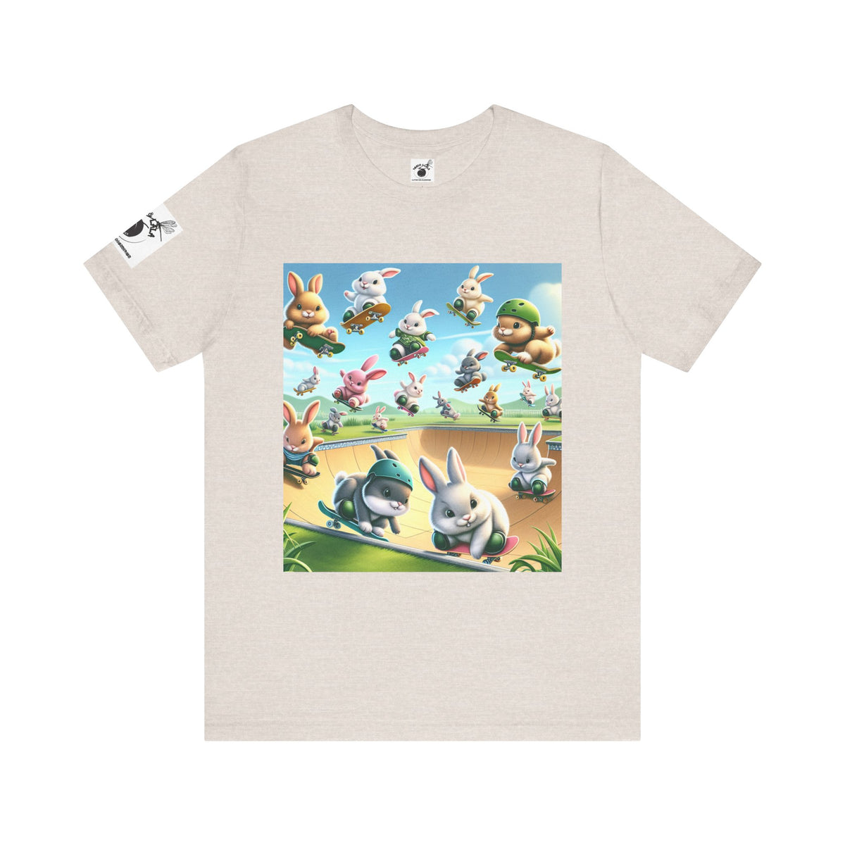 Playful Bunny Adventure Unisex Tee - Fun Rabbit Design for Kids & Adults