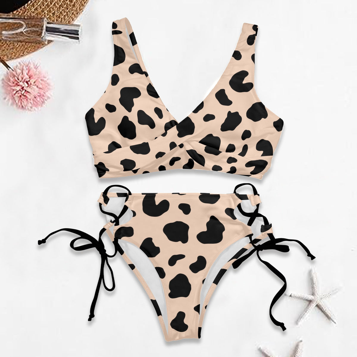 Black and Tan Animal Print Bikini