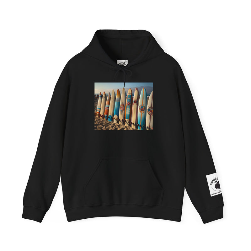 Surf Vibes Unisex Heavy Blend™ Hooded Sweatshirt - Perfect for Beach Lovers