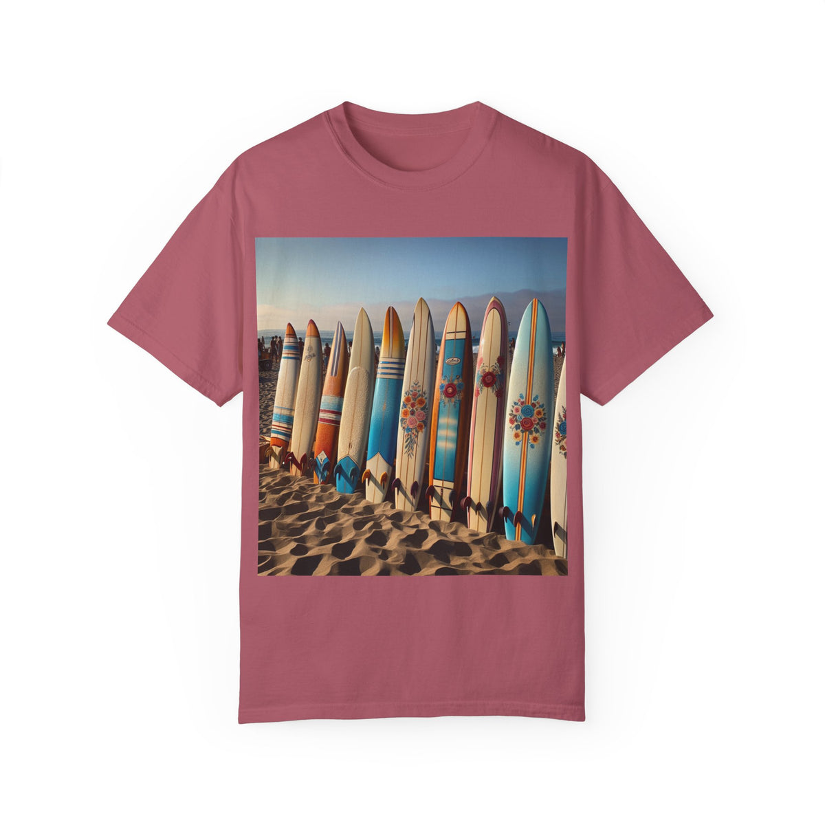 Surf-Inspired Unisex Garment-Dyed T-Shirt - Vintage Beach Vibe