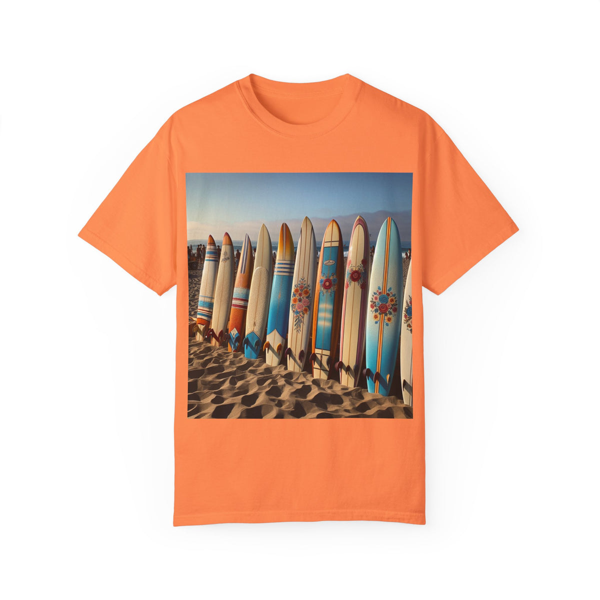 Surf-Inspired Unisex Garment-Dyed T-Shirt - Vintage Beach Vibe