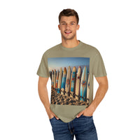 Surf-Inspired Unisex Garment-Dyed T-Shirt - Vintage Beach Vibe