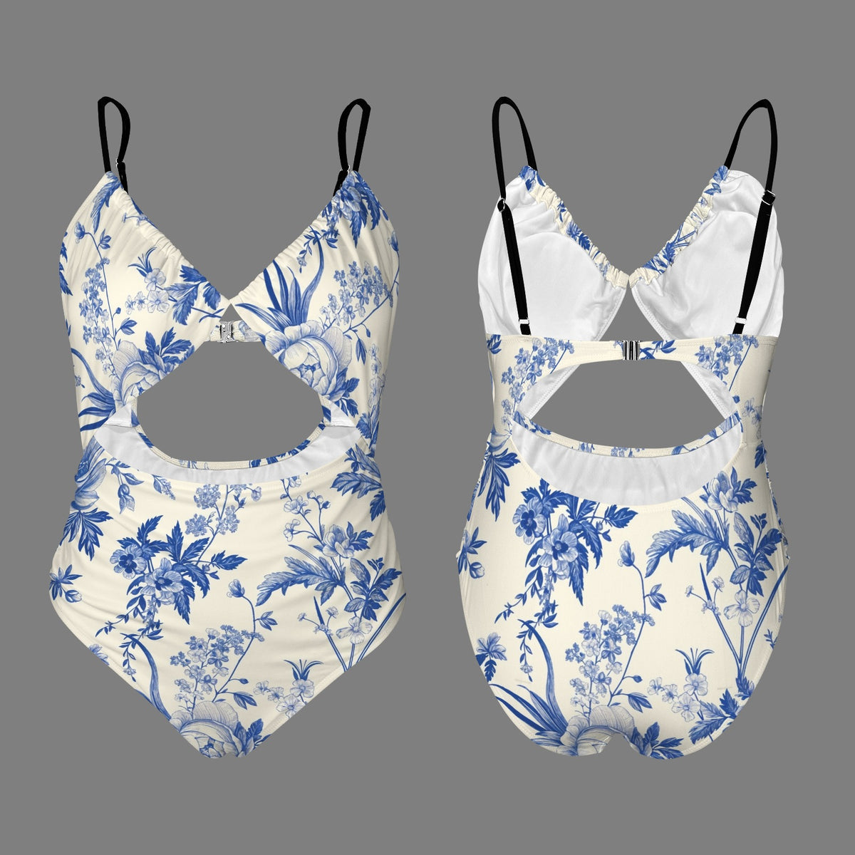 Blue Toile One-piece