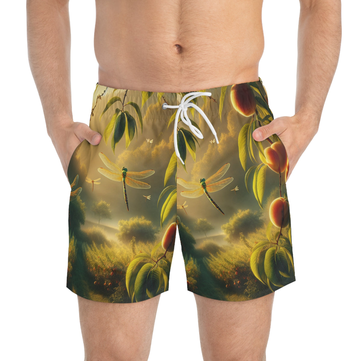 Nature-Inspired Dragonfly Swim Trunks | Vibrant Summer Beachwear