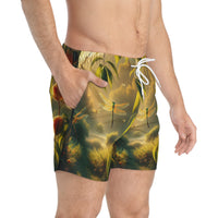 Nature-Inspired Dragonfly Swim Trunks | Vibrant Summer Beachwear