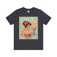 P&L Aloha Martini Graphic Tee - Vintage Beach Vibes for Summer Fun