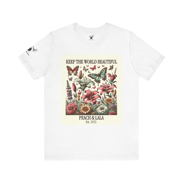 P&L Keep the World Beautiful Floral Tee - Unisex Short Sleeve T-Shirt