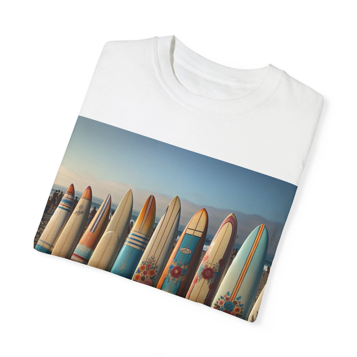 Surf-Inspired Unisex Garment-Dyed T-Shirt - Vintage Beach Vibe