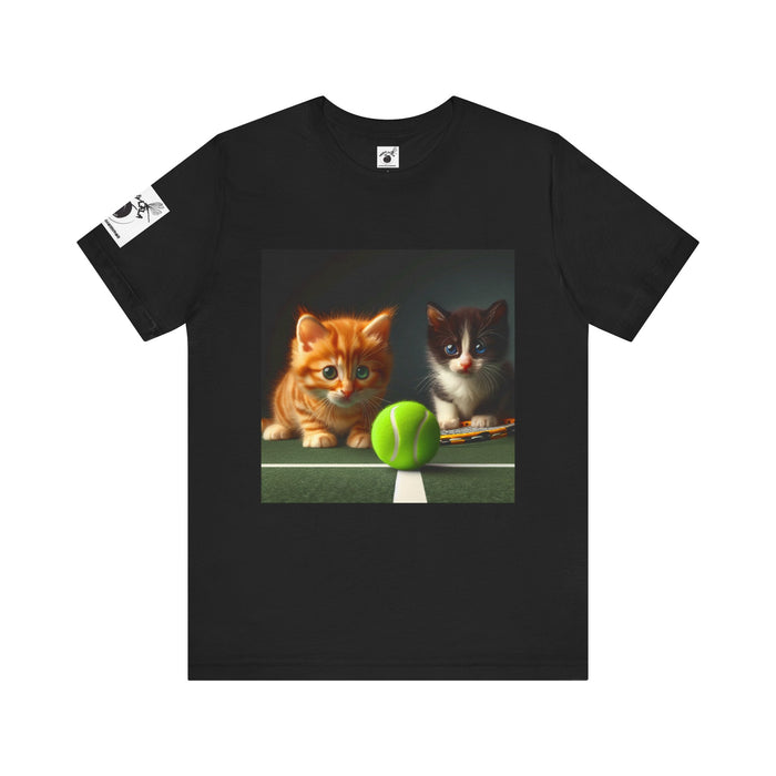 Playful Cat Tennis Unisex Tee