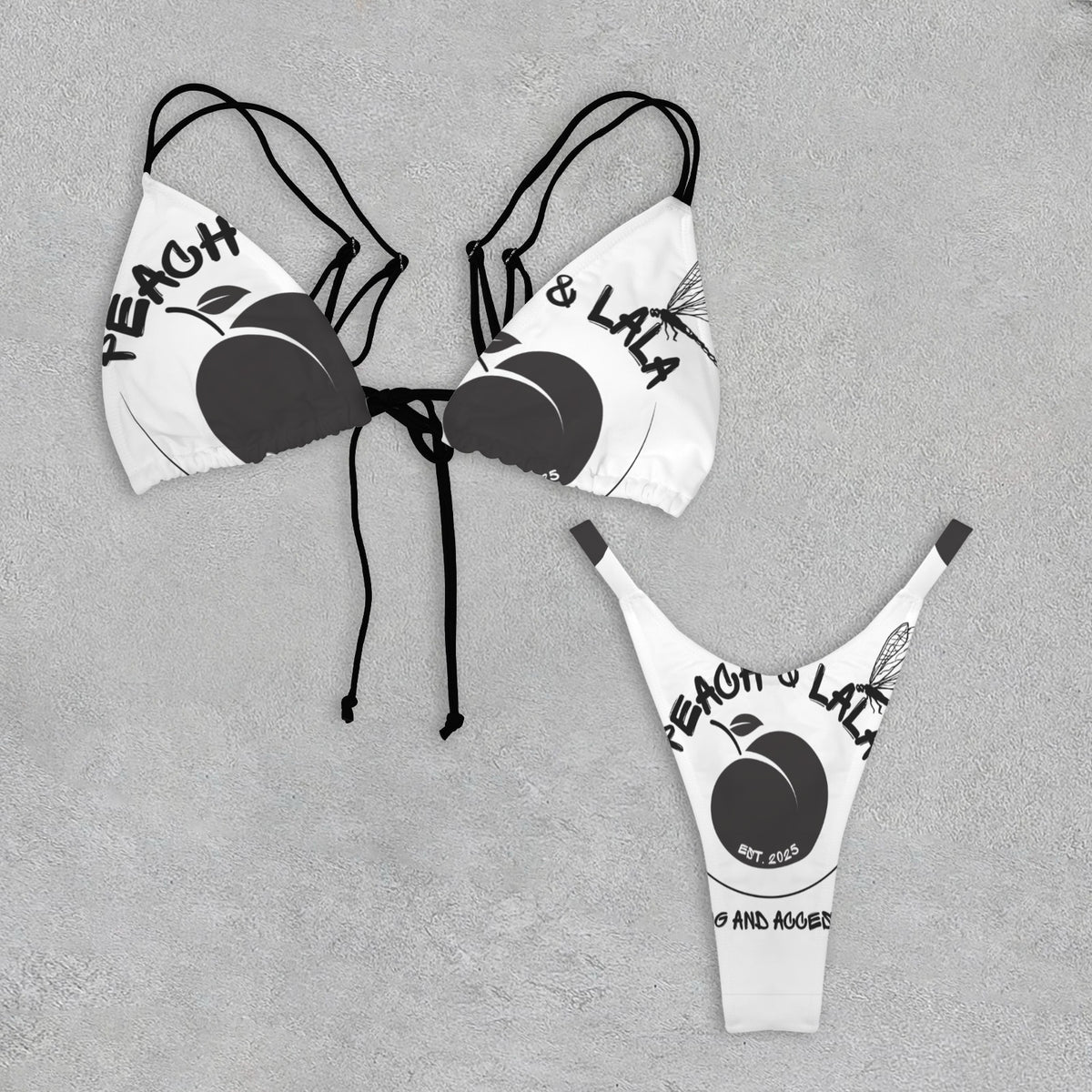 B&W Graffiti Logo T-Bikini