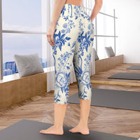 Blue Toile Legging - Crop